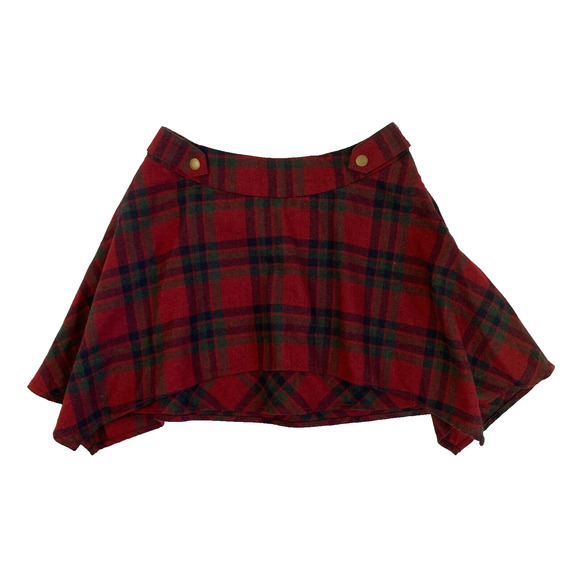 Free People Dresses & Skirts - Free People Tartan Plaid Layered Mini Skirt Size 0 XXS Red Lagenlook Academia